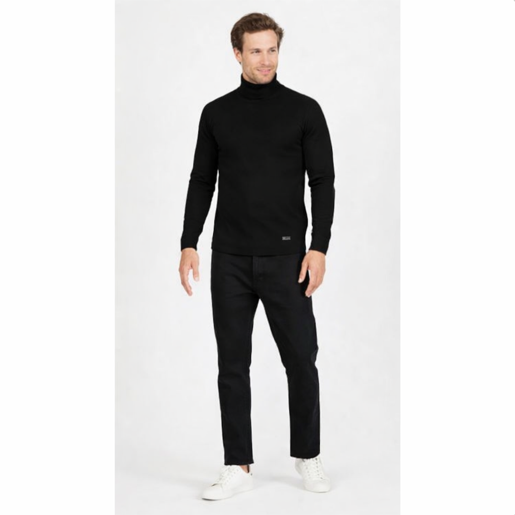Pull col roulé