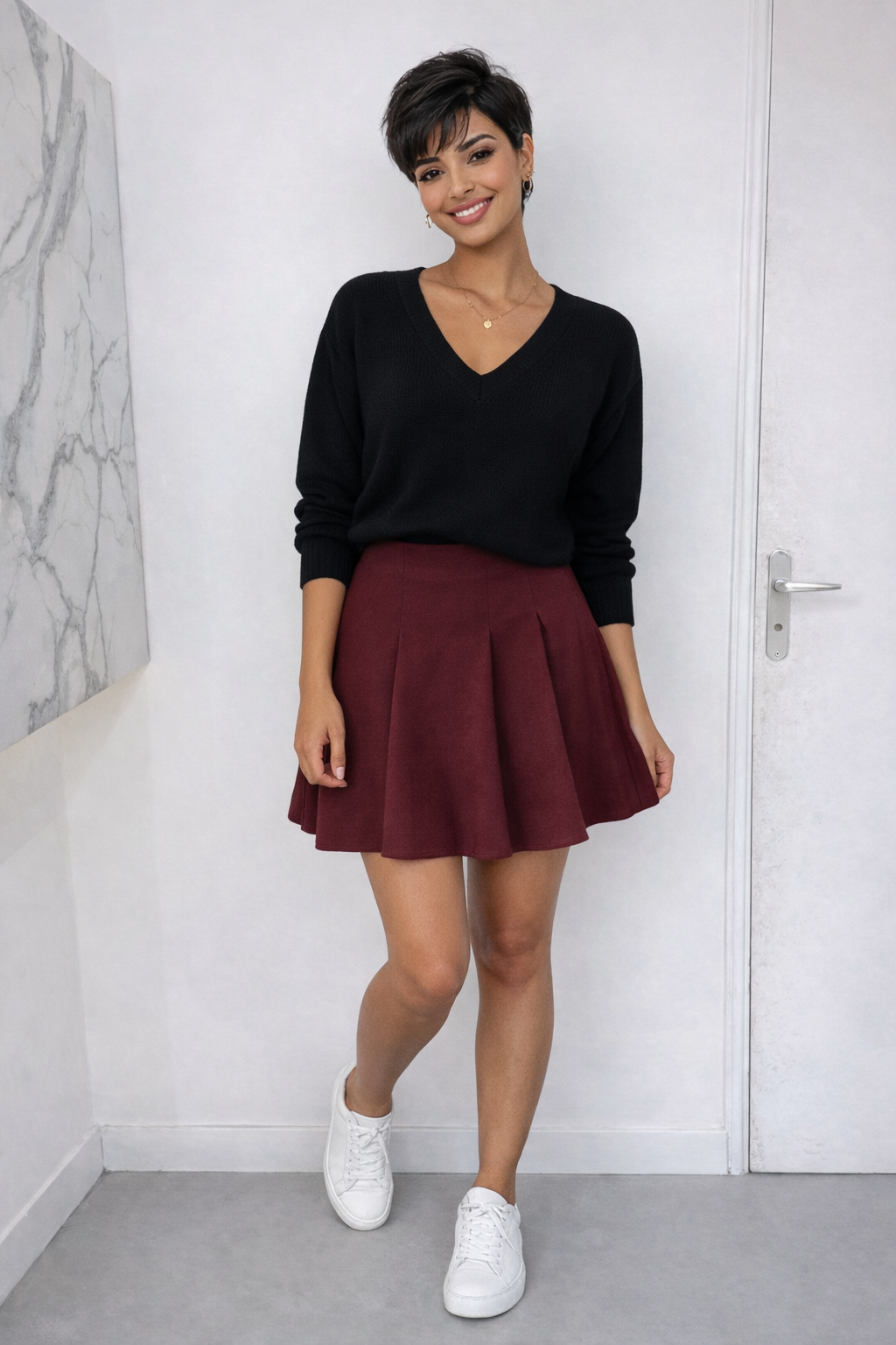 Jupe short plissée