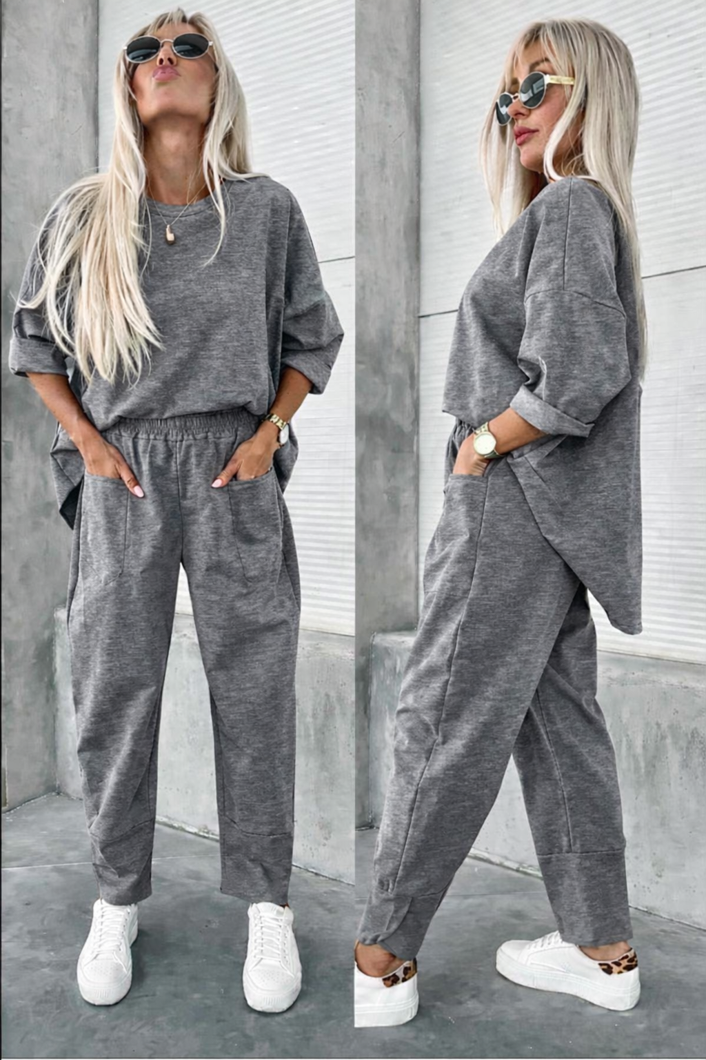 Ensemble haut oversize et pantalon décontracté
