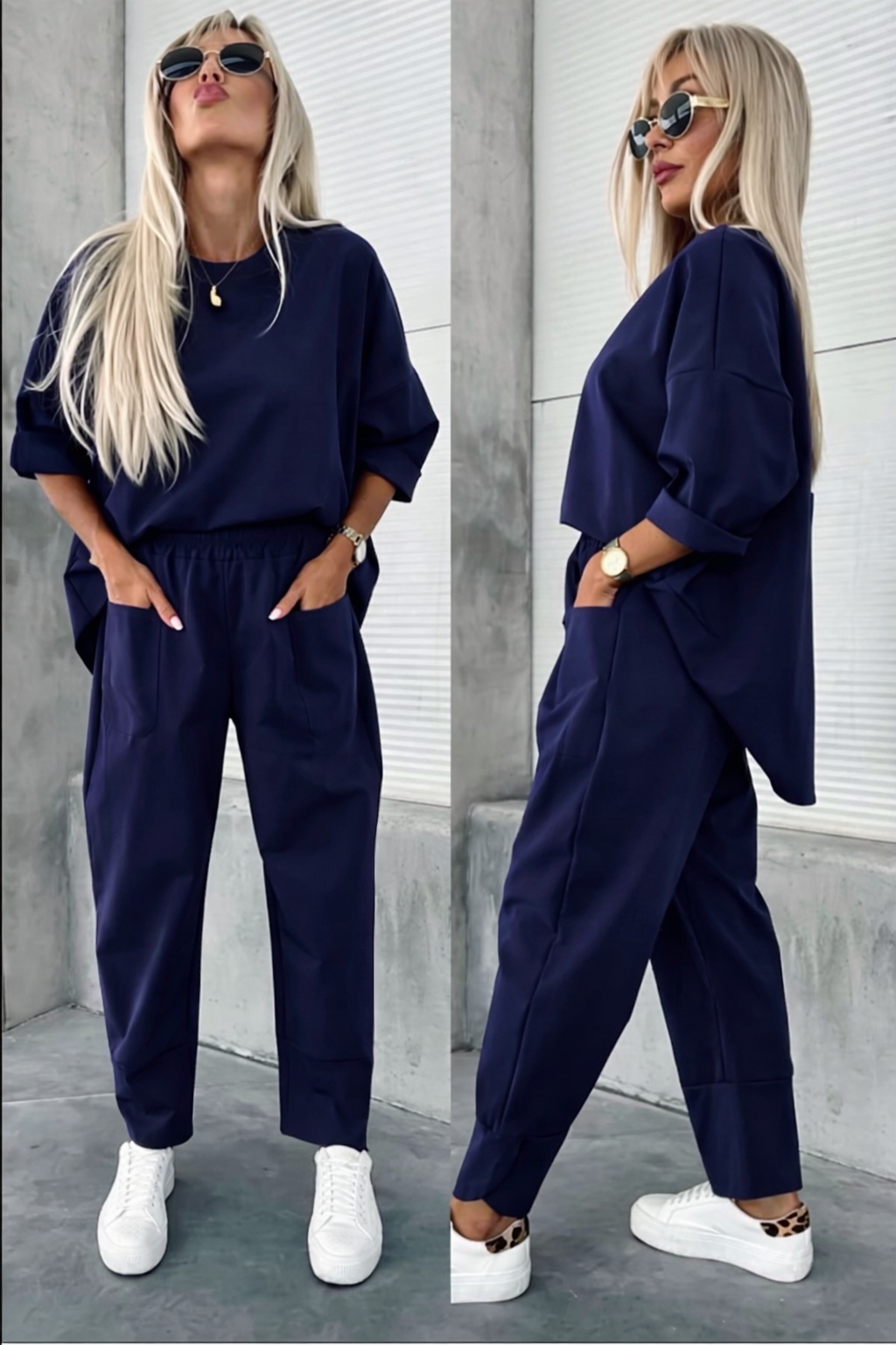 Ensemble haut oversize et pantalon décontracté