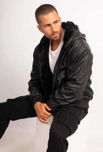 Blouson similicuir réversible