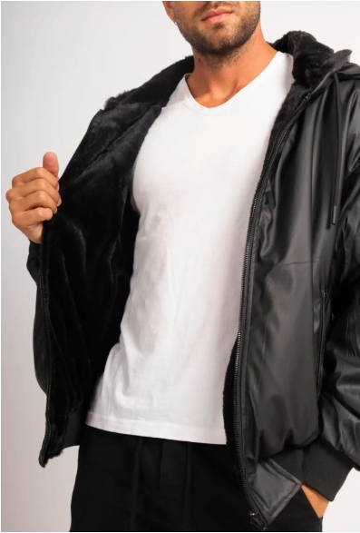 Blouson similicuir réversible