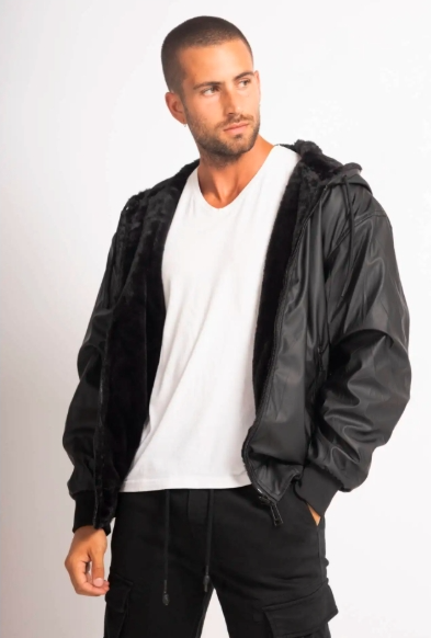 Blouson similicuir réversible